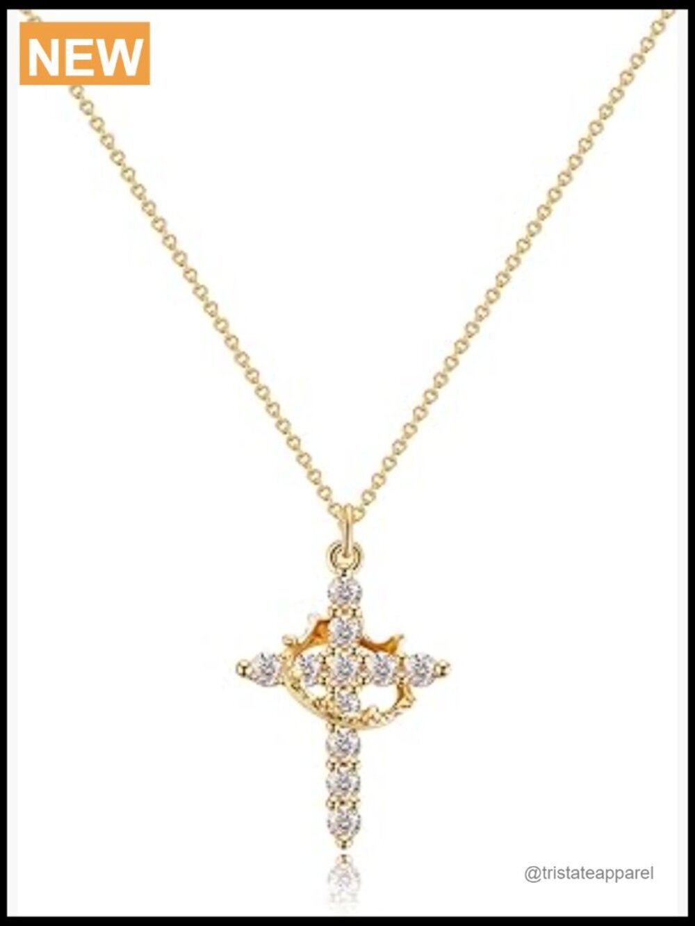 Cross Pendant Necklace Dainty Simple Tiny Necklace for Women Gold Plated